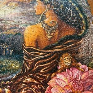 Mystical Woman and Lion Puzzle Art 750 pieces